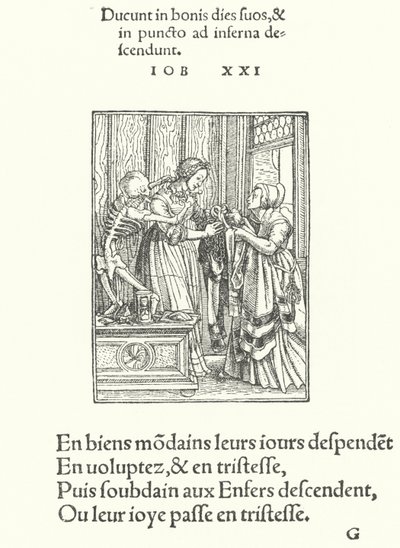 伯爵夫人または花嫁（エングレービング 作： Hans (after) Holbein the Younger