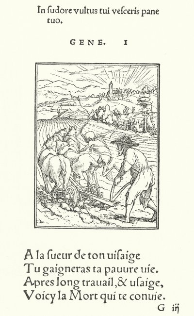The Ploughman, or Farmer (e.g. The Ploughman, or Farmer) (彫刻) 作： Hans (after) Holbein the Younger