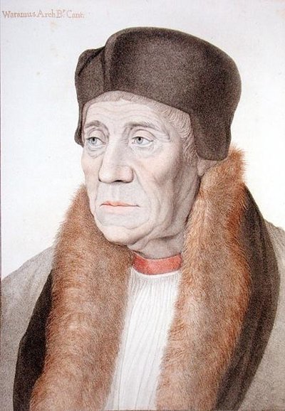 フランチェスコ・バルトロッツィ（1727-1815）が彫ったウィリアム・ウォーハム（1450-1532）。 作： Hans (after) Holbein the Younger