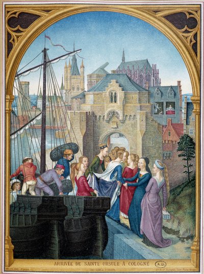 ケルンの聖ウルスラの着陸（ap.メンリングによる聖ウルスラのチェスより 作： Hans (after) Memling
