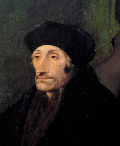 ロッテルダムのエラスムス（オランダの人文主義者）の肖像 作： Hans (attr. to) Holbein the Younger