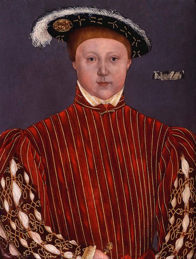 「エドワード6世（1537-1553）イングランド王の肖像」ハンス・ホルバイン・ザ・ヤンガーのサークルの絵 作： Hans (circle of) Holbein the Younger