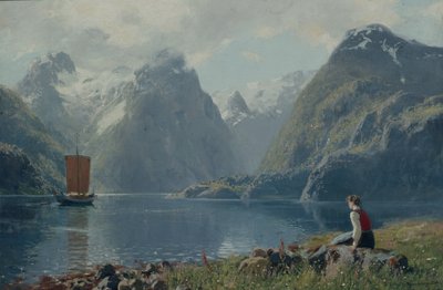 バレストランドより（キャンバスに油彩） 作： Hans Andreas Dahl