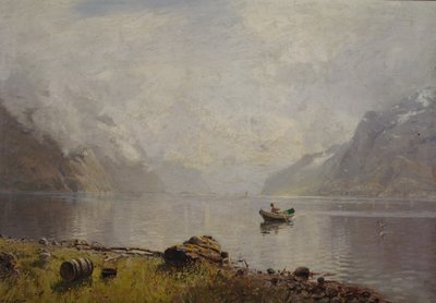 ソグネフィヨルデンより（キャンバスに油彩） 作： Hans Andreas Dahl