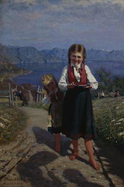 いちごを持つ二人の姉妹 作： Hans Andreas Dahl