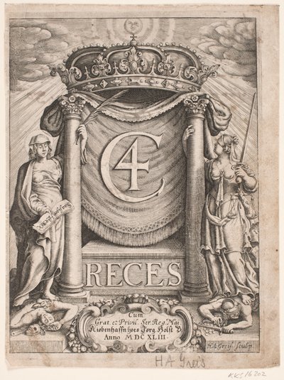 Christian IV Reces 1643のタイトルページ 作： Hans Andreas Greys