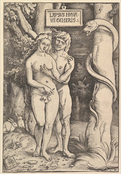 アダムとイブ、1511年。 作： Hans Baldung