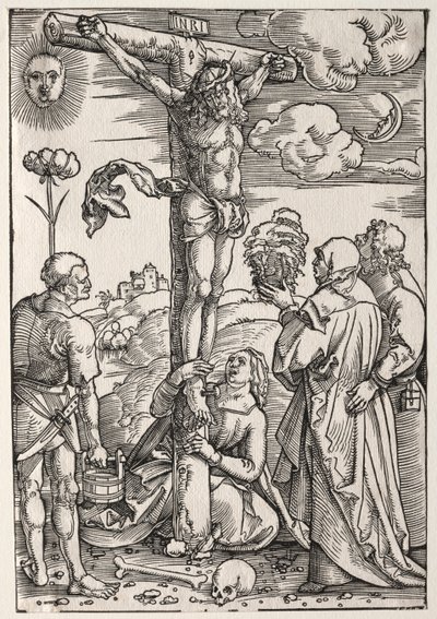 マリア、聖ヨハネ、マグダラのマリア、聖ステファノと十字架上のキリスト 作： Hans Baldung