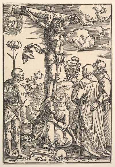 聖母と聖人ロンギヌスとの十字架上のキリスト、メアリーマグダーレンとジョン、1505年。 作： Hans Baldung