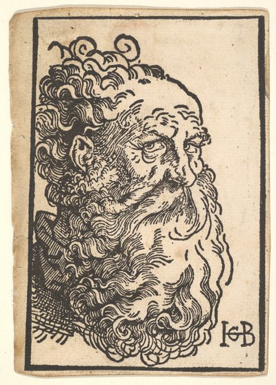 ひげを生やした男の頭、ca。 1518-19。 作： Hans Baldung
