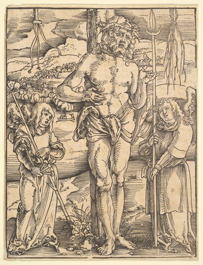 悲しみの男、私たちの主イエス・キリストの鏡の受難、1507年から。 作： Hans Baldung
