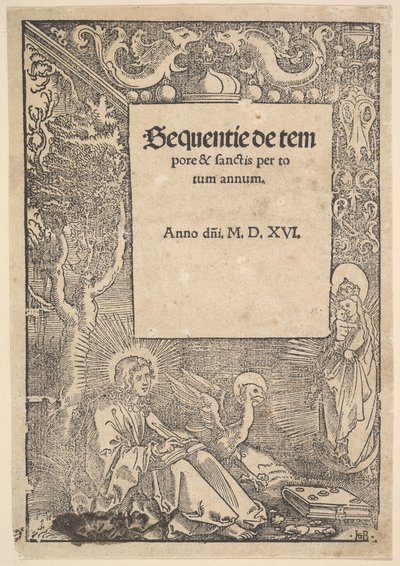 シーズンの賛美歌の称号と聖域、1516年からパトモス島の伝道者聖ヨハネ。 作： Hans Baldung