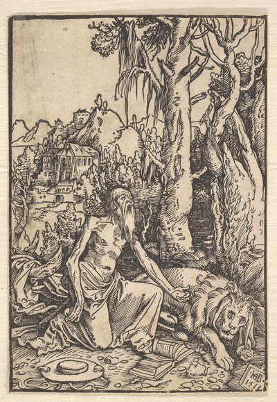 砂漠の聖ジェローム、1511年。 作： Hans Baldung