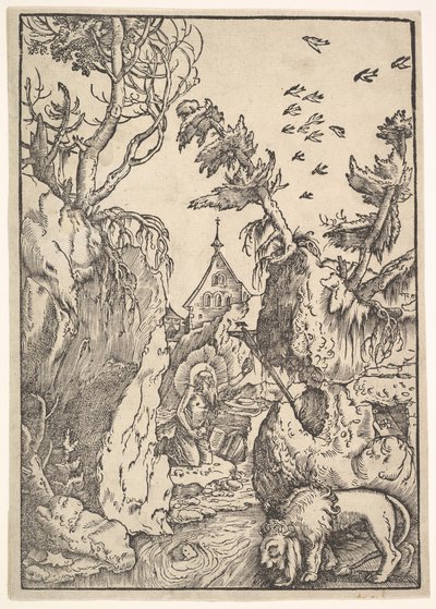 砂漠の聖ジェローム、ca。 1511。 作： Hans Baldung