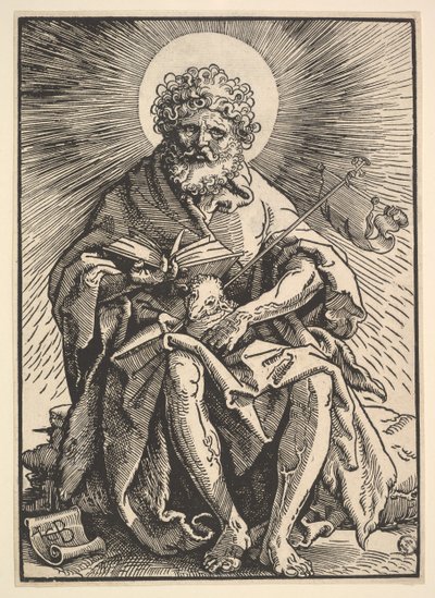 子羊を抱く洗礼者聖ヨハネ、ca。 1517年。 作： Hans Baldung