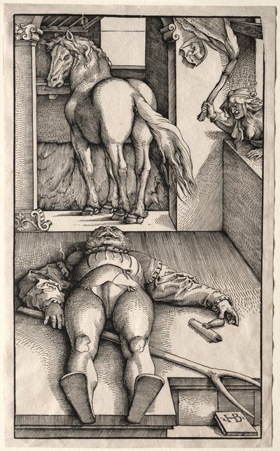魔女の新郎 作： Hans Baldung