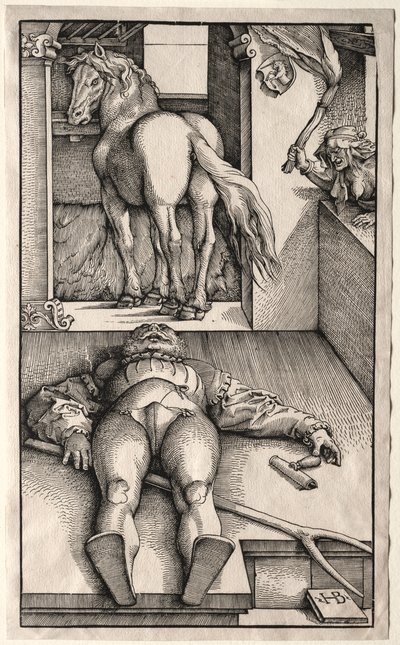 魔女の新郎、1544-45。 作： Hans Baldung