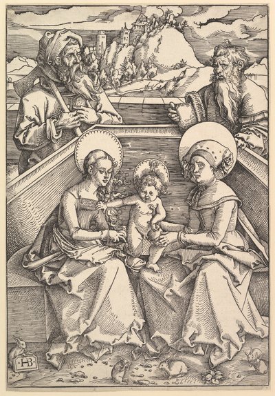 聖アンナと聖ヨアヒムの聖家族。 作： Hans Baldung