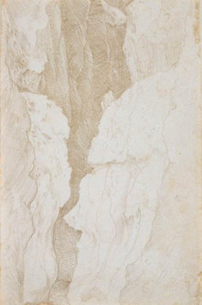 底を急流が流れる深い峡谷 作： Hans Baldung Grien