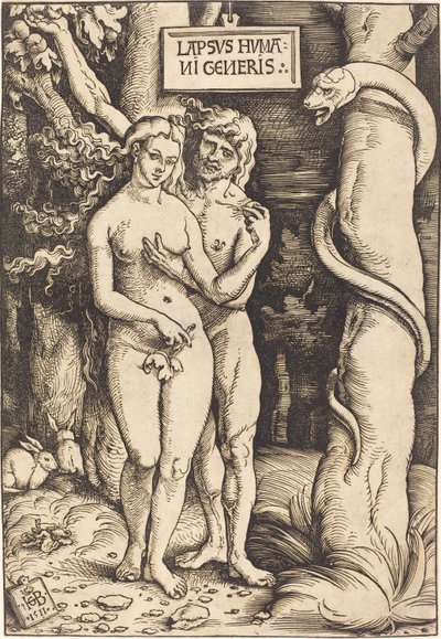 アダムとイブ、1511 作： Hans Baldung Grien