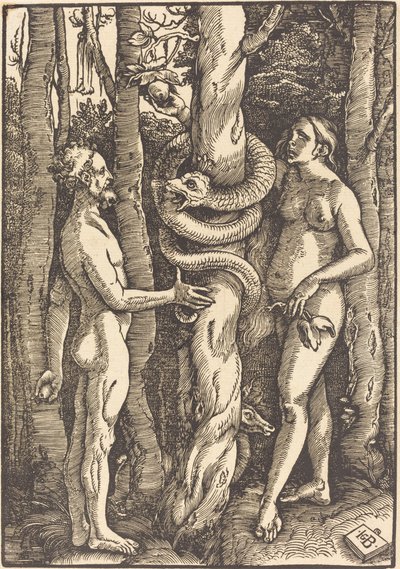 アダムとイブと蛇 作： Hans Baldung Grien