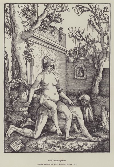 アリストテレスとフィリス、1513 作： Hans Baldung Grien