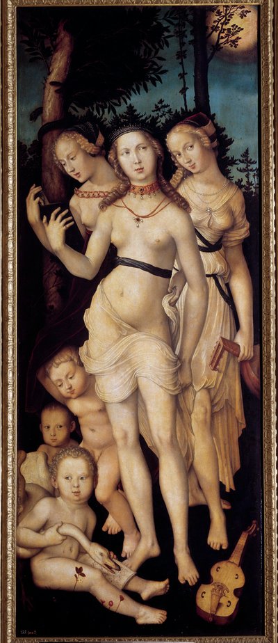 ハーモニーまたは3つの恩寵。グレン・ハンス・バルドゥング（1484-1545）の絵画 Ec.All. 作： Hans Baldung Grien