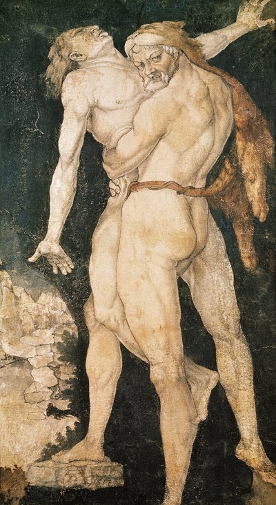 ヘラクレスとアンテウス、1530年頃 作： Hans Baldung Grien