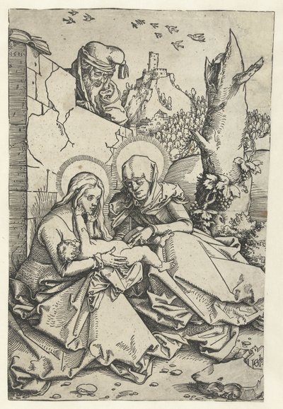 メアリーと子供とアンナとヨセフ アンナ・テ・ドリエンとジョセフ 作： Hans Baldung Grien