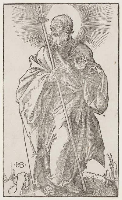 セントトーマス、「大使徒」より、1519年頃（木版画） 作： Hans Baldung Grien