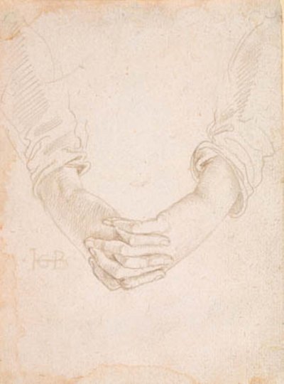 女性の組んだ手の研究 作： Hans Baldung Grien