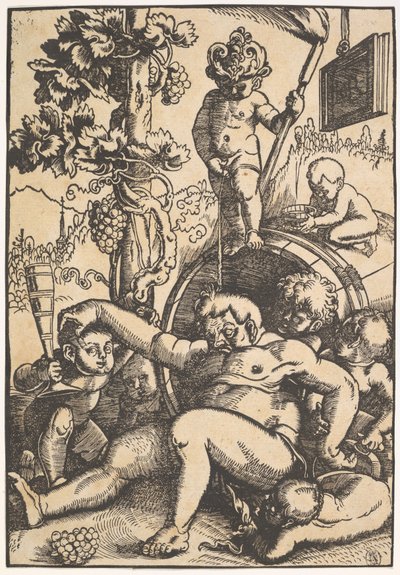 酔ったバッカス、1520年頃 作： Hans Baldung Grien
