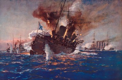 プロ・ピナン前での海戦- H・ボールト 作： Hans Bohrdt