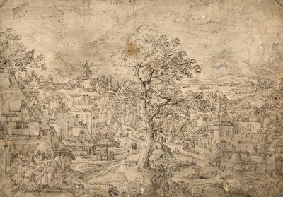 アブラハムと天使のいる風景 作： Hans Bol