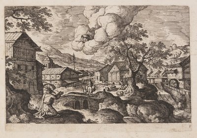 旧約聖書と新約聖書、そしてオヴィッドの『変身物語』からの風景画より。 作： Hans Bol