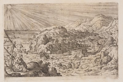 第30図 旧約聖書と新約聖書、オヴィッドの『変身物語』の風景画より 作： Hans Bol