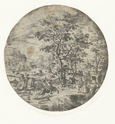 鷹狩り 作： Hans Bol