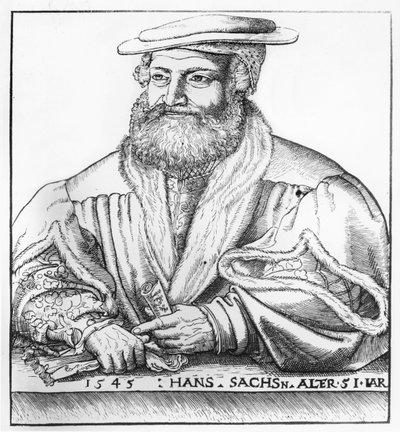 ハンス・サックスの肖像、1545年 作： Hans Brosamer