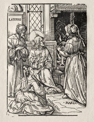 ラザロの家のキリスト、1510年。 作： Hans Burgkmair