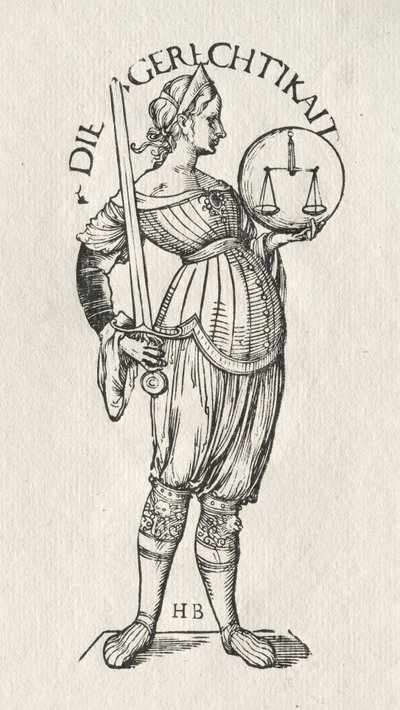 七つの美徳：正義 作： Hans Burgkmair