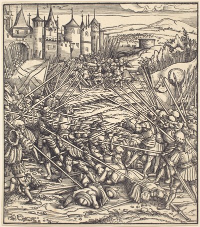 槍を持った歩兵の戦い 作： Hans Burgkmair I