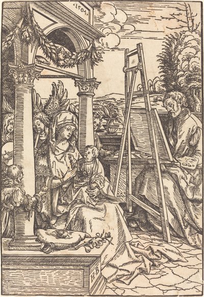 聖母の肖像を描く聖ルカ 作： Hans Burgkmair I