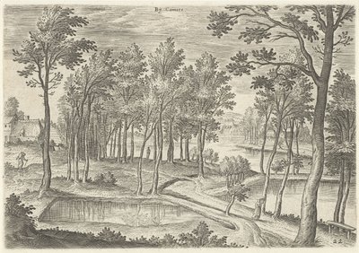 Ter Kamerenの池の眺め At Camere (オブジェクトのタイトル) ブリュッセルの顔たち（連載タイトル） 作： Hans Collaert (I)