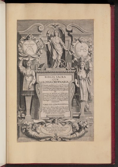 Biblia Sacra Cvm Glossa Ordinaria のタイトル ページ 作： Hans Collaert the Younger after Sir Peter Paul Rubens