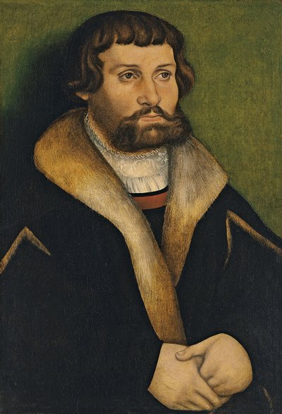 ひげを生やした男の肖像 作： Hans Cranach