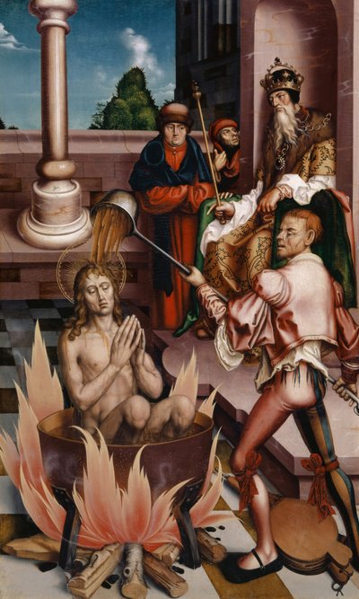 1514年の大釜での聖ヨハネ福音伝道者 作： Hans Fries