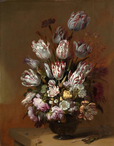 花のある静物画 1639年 作： Hans Gillisz. Bollongier