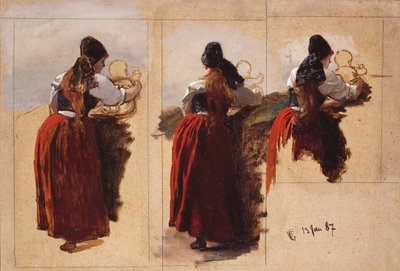 リューゲン出身の女性の研究 作： Hans Gude