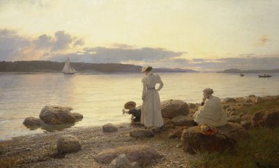夏の夜 作： Hans Gude