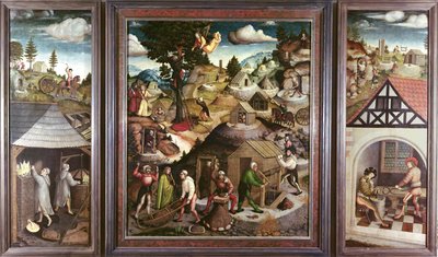 採掘風景、1521年 作： Hans Hesse